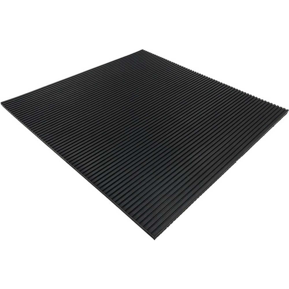 Illustration du produit: Tapis anti-vibrations, noir NR / SBR, largeur 0,5 m longueur 0,5 m épaisseur 10 mm, sans insert en tissu
