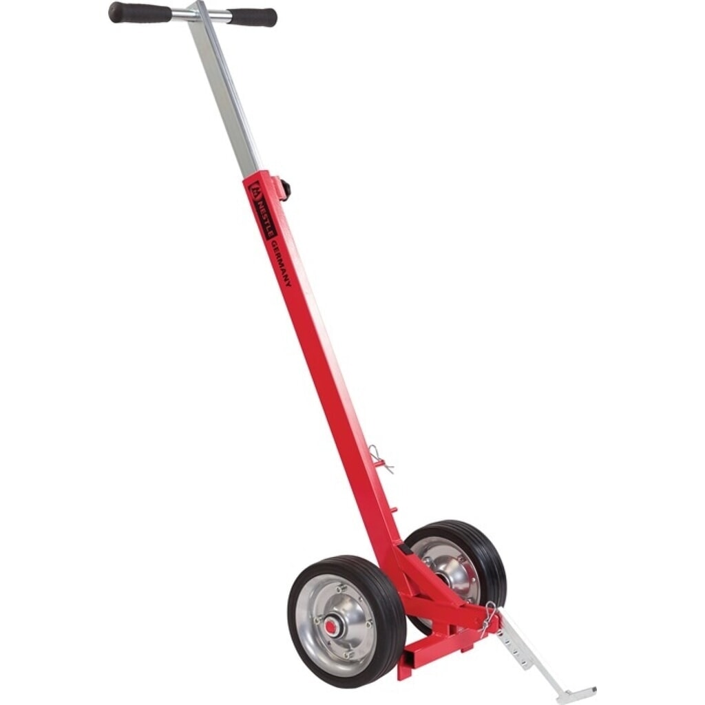 Produktabbildung Nr. 1: NESTLE Kanaldeckelheber, fahrbar, Länge 980-1480 mm, rot pulverbeschichtet