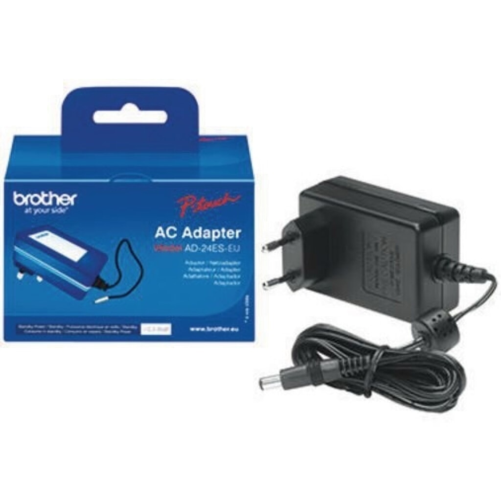 P-touch Netzgerät AD24ESEU 9V-1,6A schwarz Produktabbildung: P-touch Netzgerät AD24ESEU 9V-1,6A schwarz