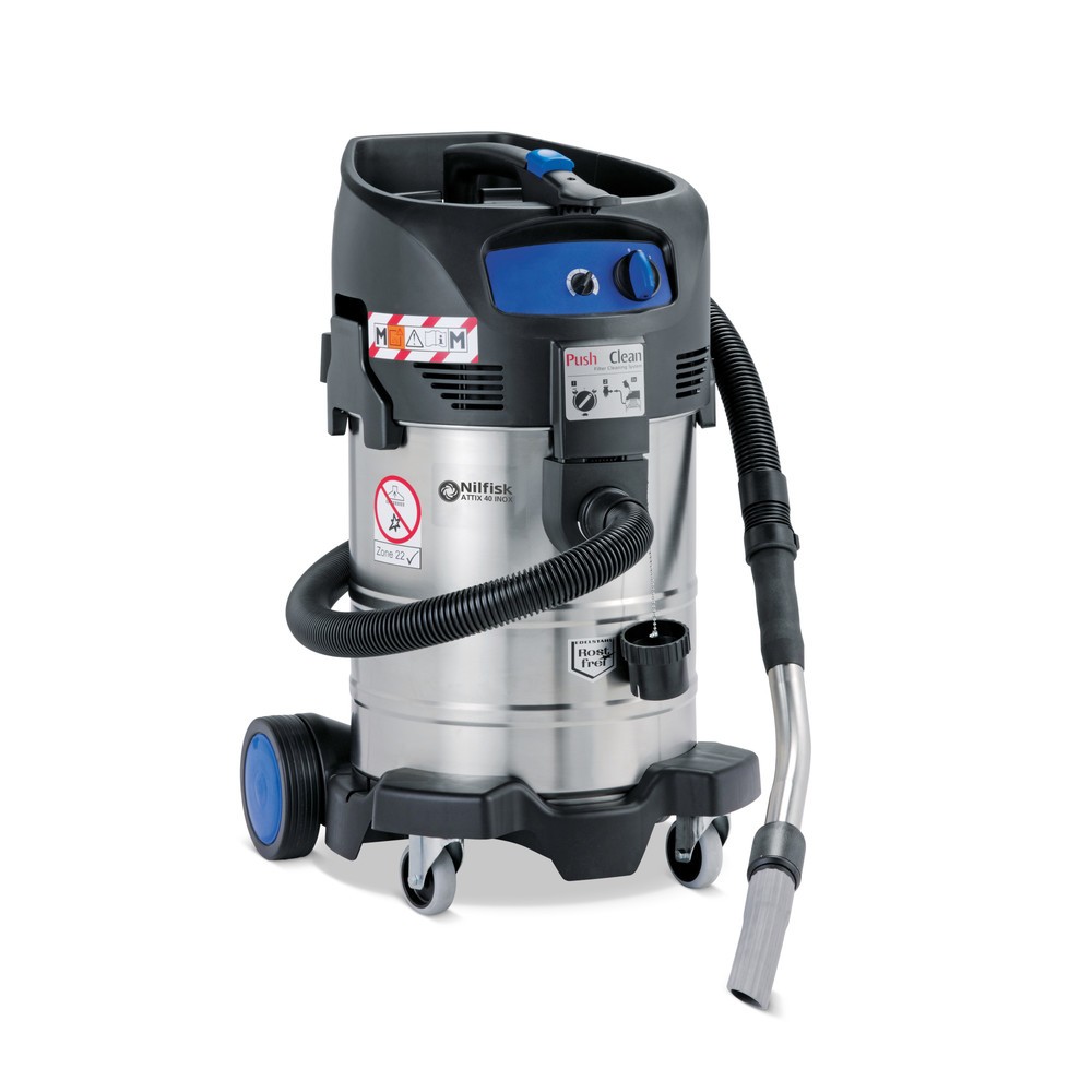 Product image: Nilfisk® ATTIX 40-OM PC Type 22 health and safety vacuum cleaner, wet + dry, 1,400 W, 37 l