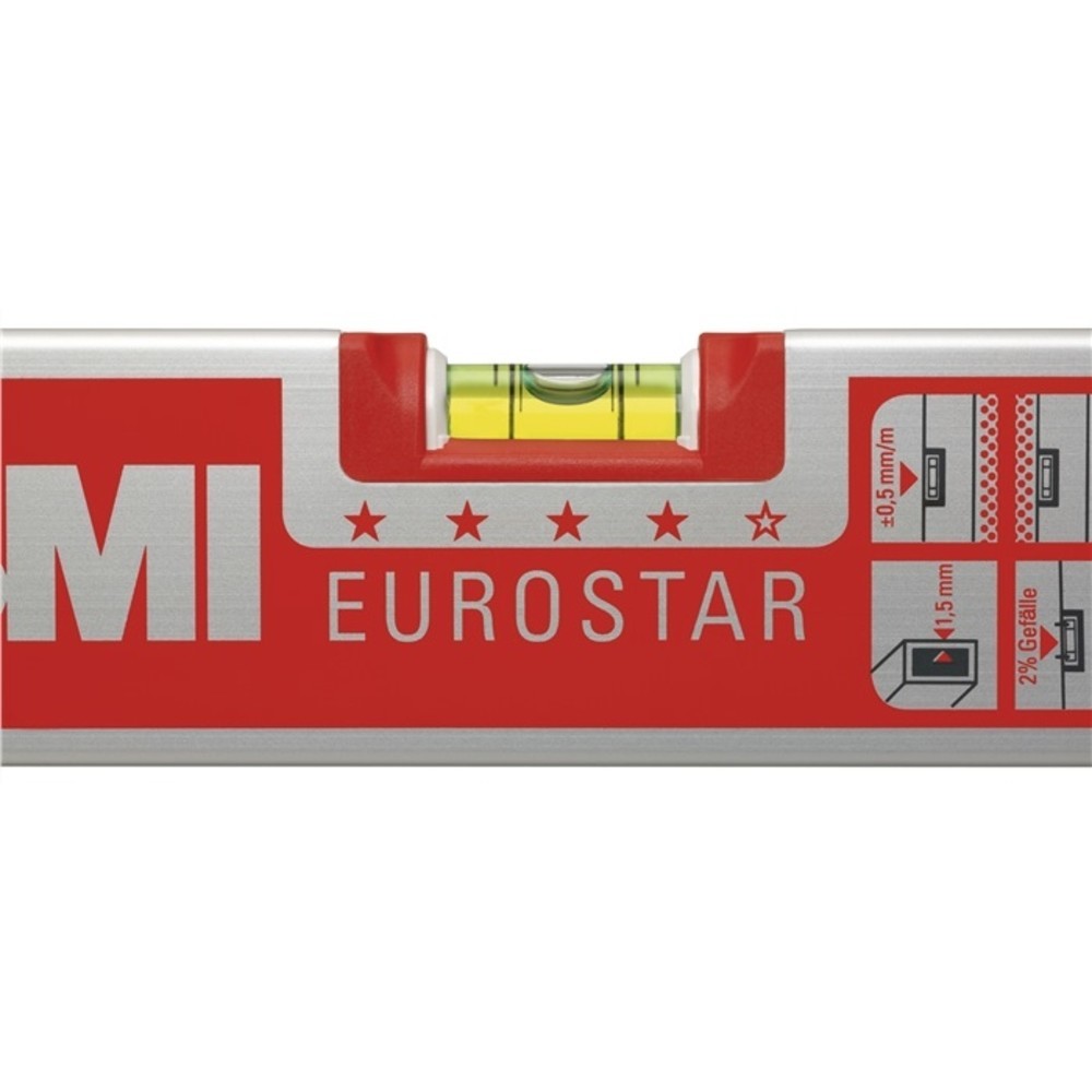 N° de l'image du produit 2 : Niveau à bulles EUROSTAR 690 E 30 cm aluminium argent ± 0,5 mm/m BMI