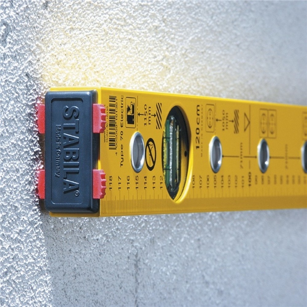 N° de l'image du produit 2 : Niveau à bulles 70 Electric 120 cm aluminium jaune ± 0,5 mm/m STABILA
