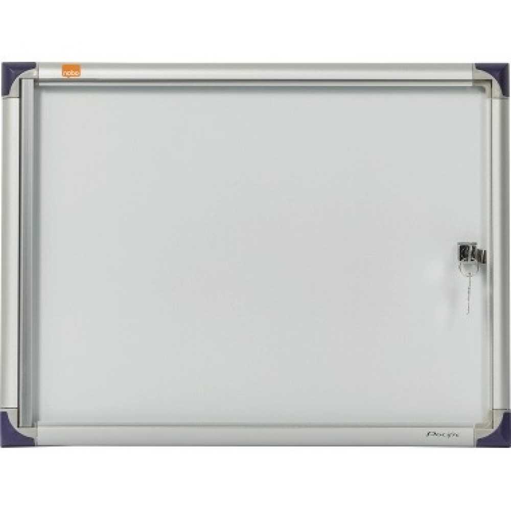 Produktabbildung: Nobo Schaukasten 1901798 51x37x2,2cm 2xDIN A4 Aluminium ws