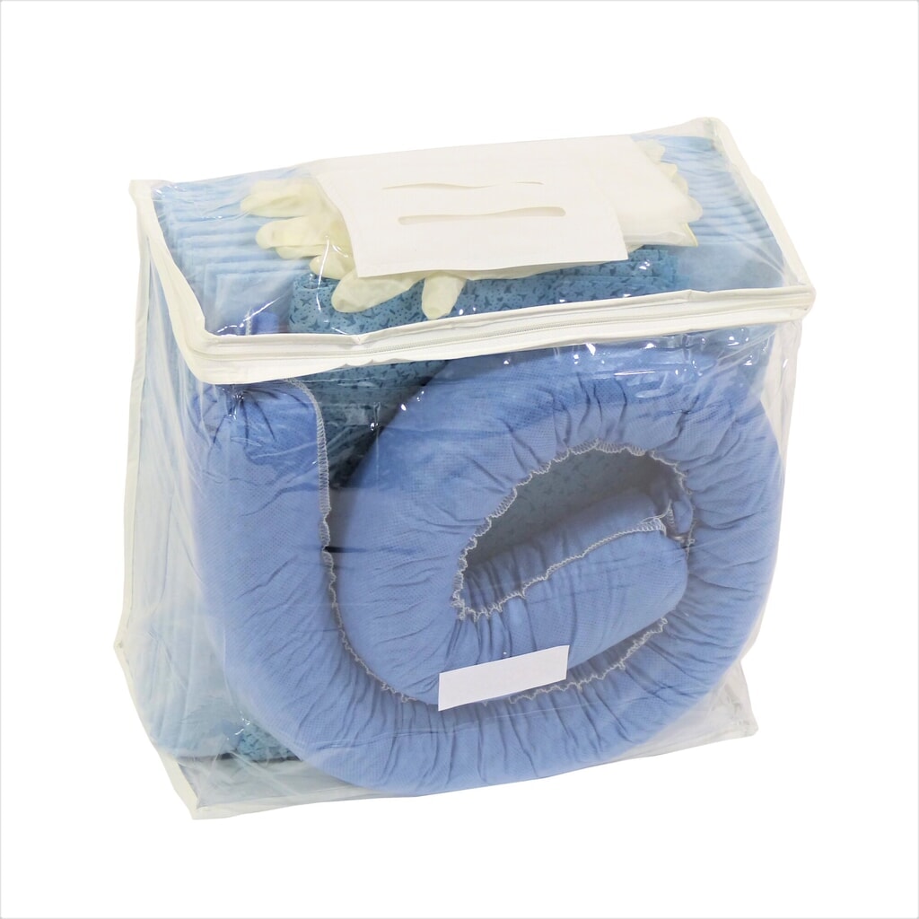 Produktabbildung: Notfall-Set in PVC-Tasche, Öl, Aufnahmekapazität 20 l, blau