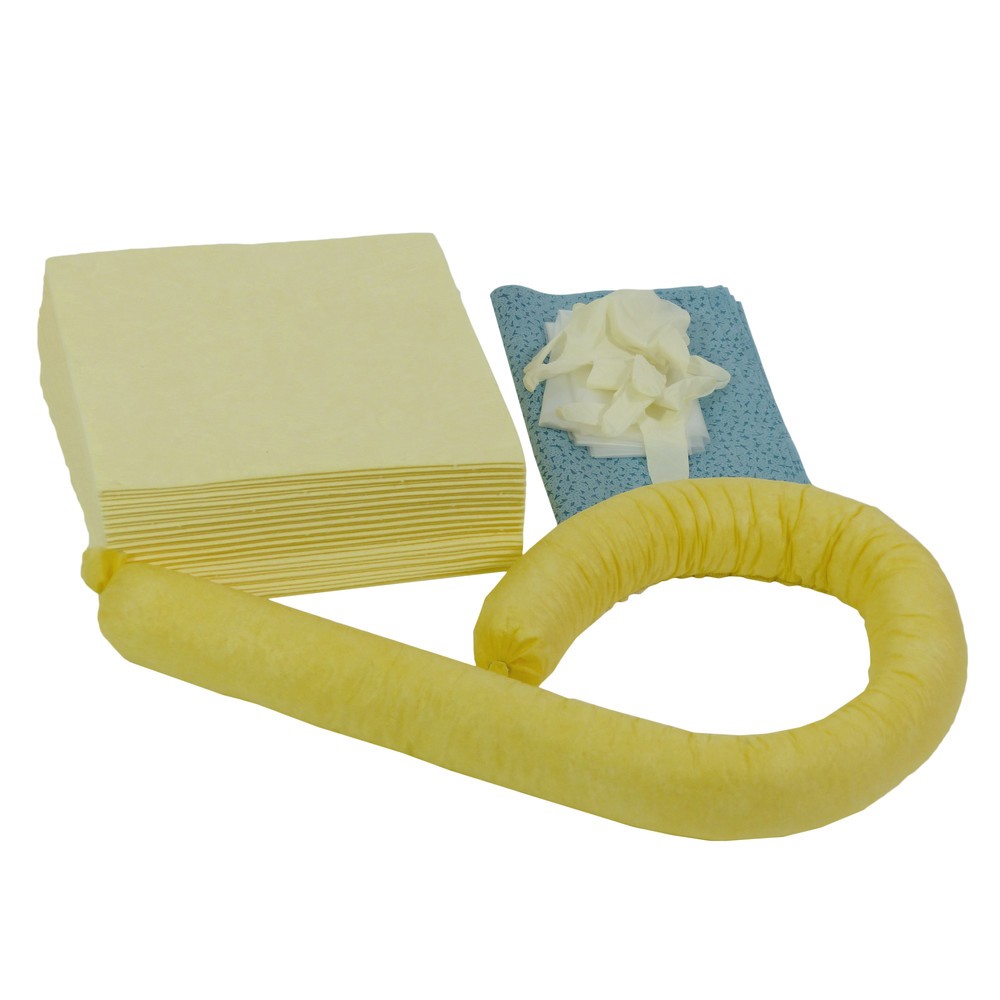 Produktabbildung Nr. 2: Notfall-Set in PVC-Tasche, Chemikalien, Aufnahmekapazität 20 l, gelb