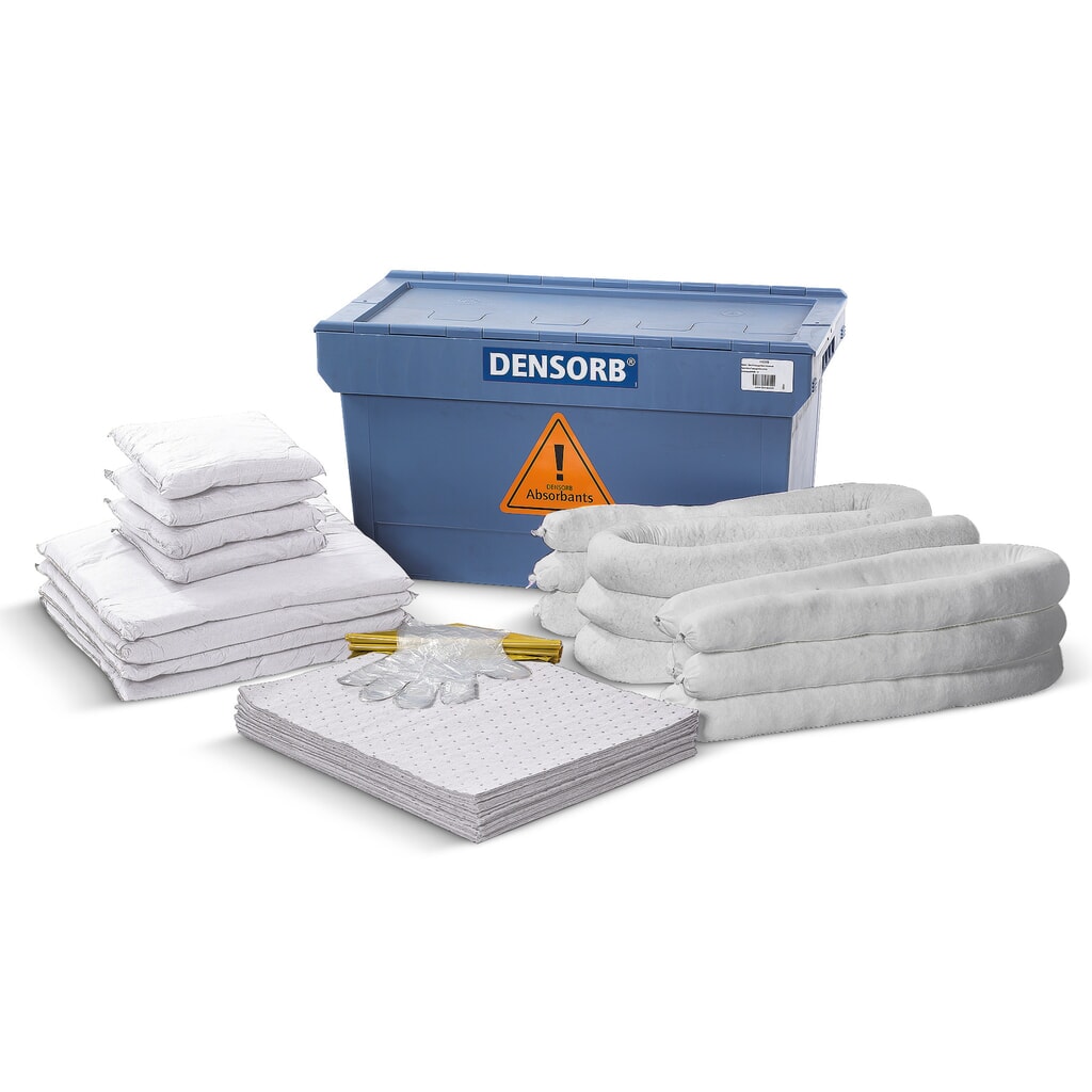 Notfall-Set in Transportbox, Öl, Aufnahmekapazität 110 l Produktabbildung: Notfall-Set in Transportbox, Öl, Aufnahmekapazität 110 l
