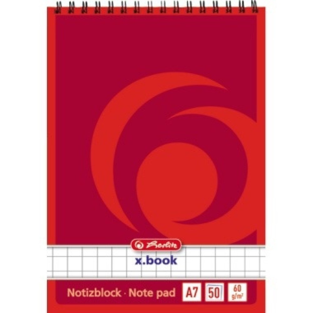 Produktabbildung: Herlitz Notizblock 110734 DIN A7 50Blatt kariert weiß