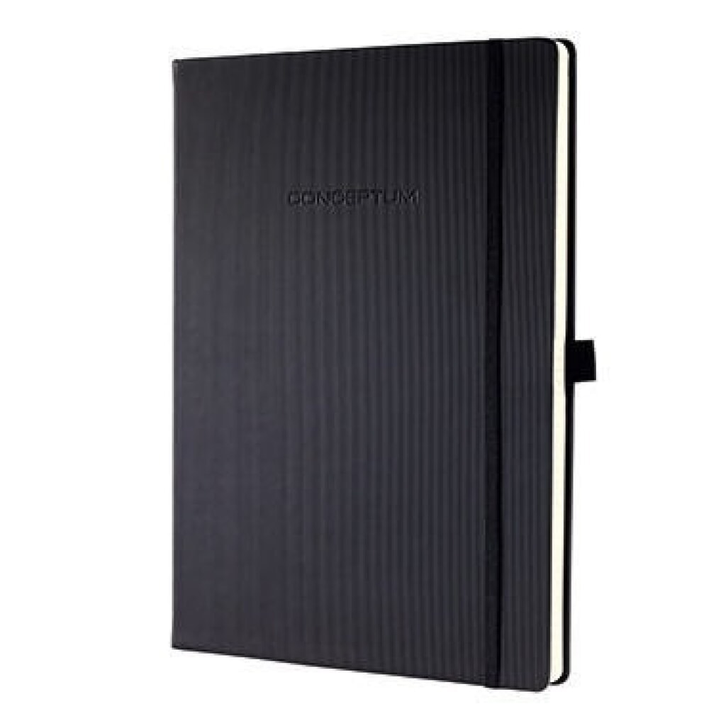 Produktabbildung: Sigel Notizbuch Conceptum CO111 DIN A4 kariert 97Blatt schwarz