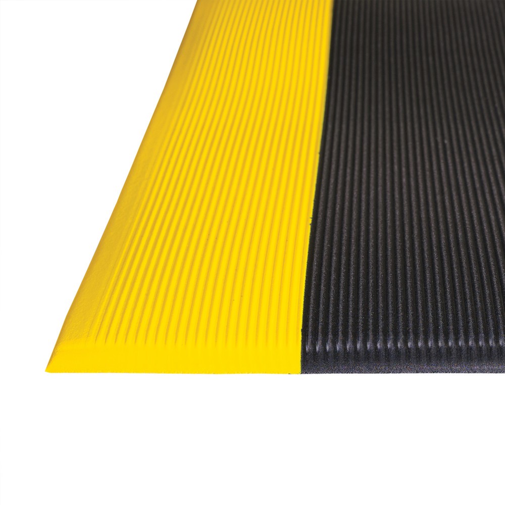 Produktabbildung Nr. 2: NoTrax Anti-Ermüdungsmatte, PVC/Vinylschaum, gerillt, lfm x 600 mm, schwarz/gelb