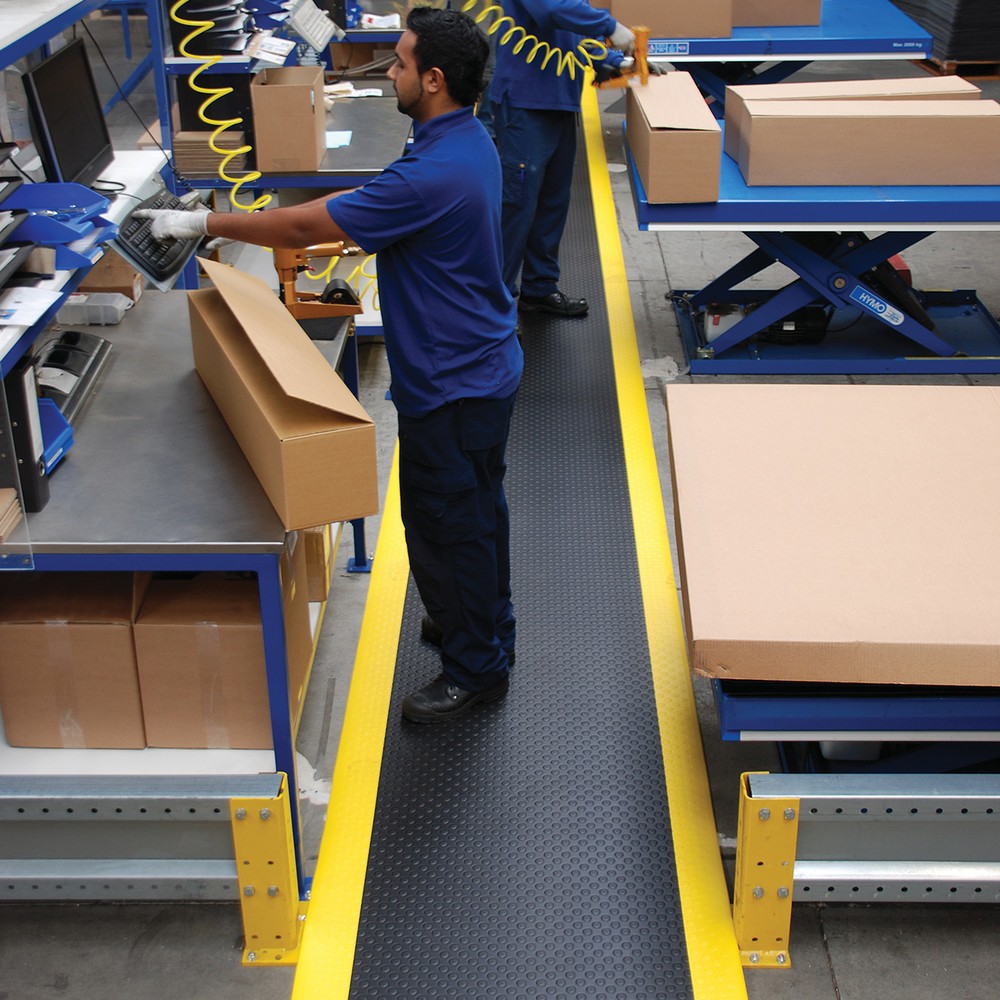 Produktabbildung Nr. 3: NoTrax Anti-Ermüdungsmatte, PVC/Vinylschaum, gerillt, lfm x 600 mm, schwarz/gelb