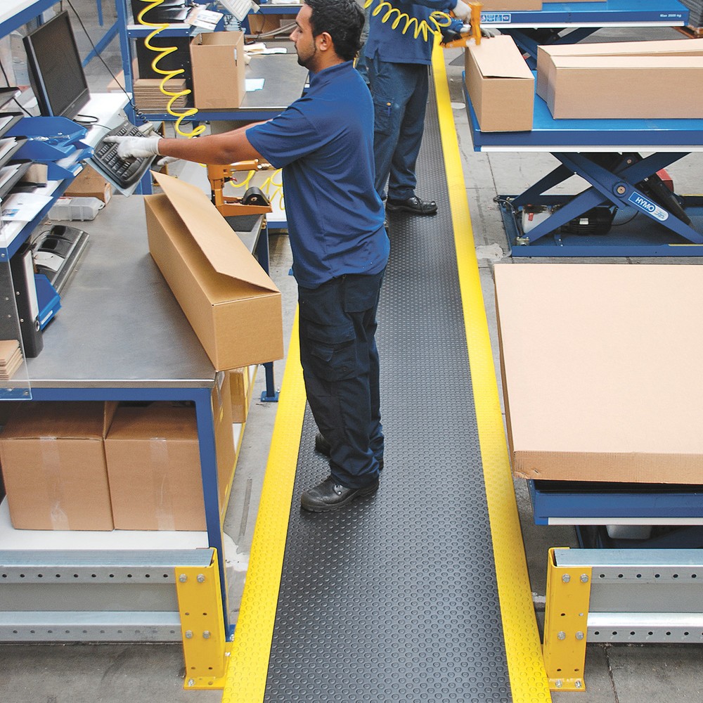 Produktabbildung Nr. 2: NoTrax Anti-Ermüdungsmatte, PVC/Vinylschaum, genoppt, lfm x 600 mm, schwarz/gelb
