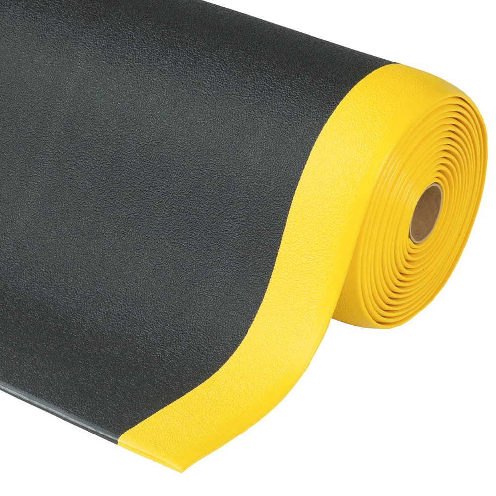 Produktabbildung Nr. 1: NoTrax Anti-Ermüdungsmatte, PVC/Vinylschaum, gerillt, lfm x 600 mm, schwarz/gelb