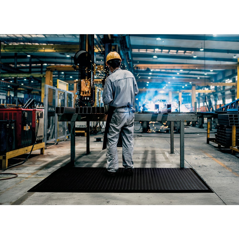 Produktabbildung Nr. 4: NoTrax Arbeitsplatz-Schweißmatte Diamond Flex™ Nitrile, BxL 970 x 1.630 mm, schwarz