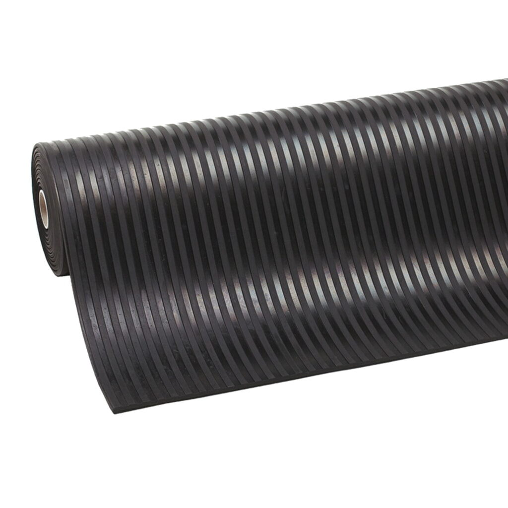 Produktabbildung Nr. 1: NoTrax Gummiauflage Rib ‘n’ Roll P3™, fein gerillt, BxL lfm x 1.000 mm, schwarz