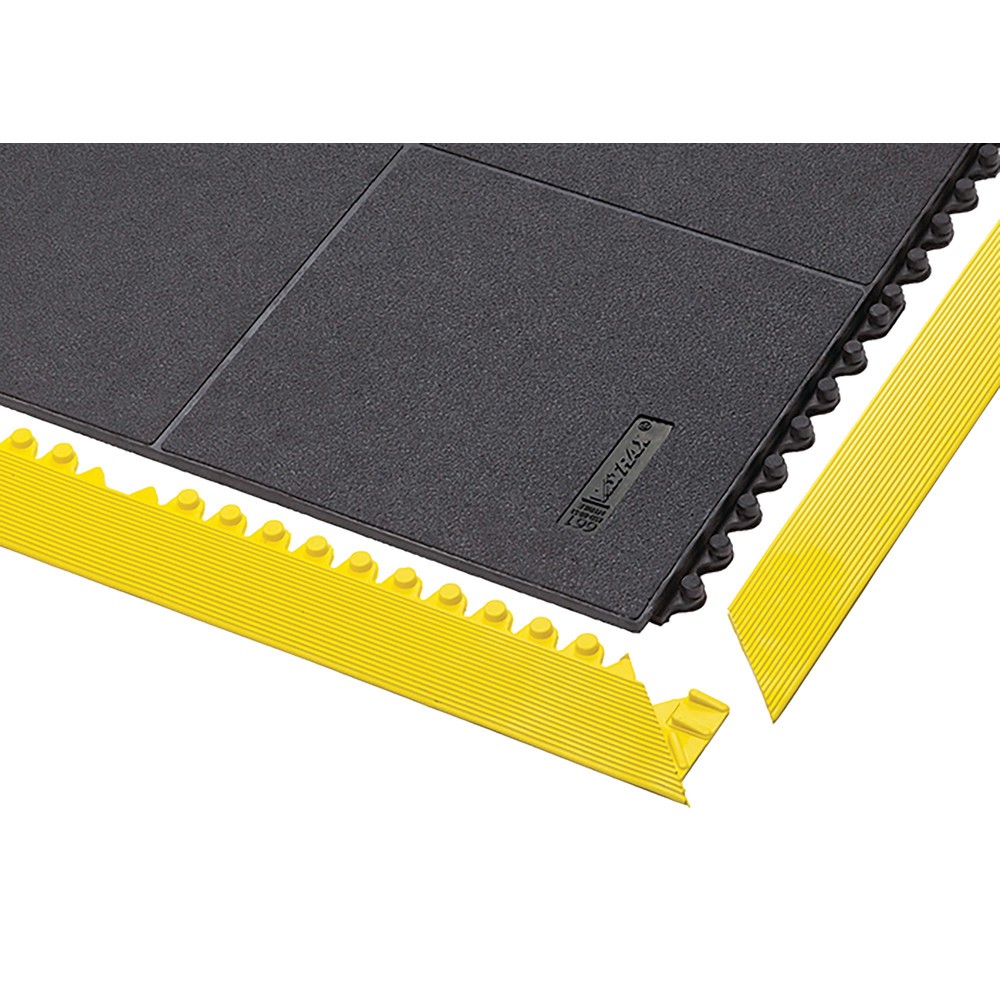 N° de l'image du produit 3 : Tapis anti-fatigue NoTrax Cushion Ease Solid™ TPE-ESD en Nitrile FR, l x L 910 x 910 mm, noir