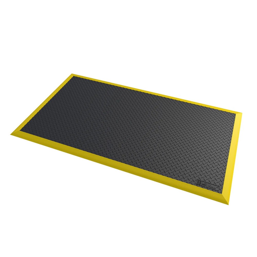 Illustration du produit: Tapis anti-fatigue NoTrax Diamond Flex™, l × L 970 × 1 630 mm, noir/jaune