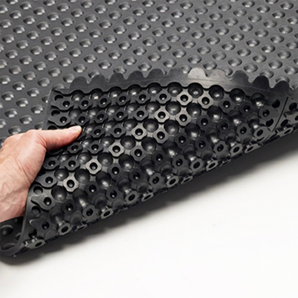N° de l'image du produit 4 : NoTrax Tapis anti-fatigue SkywalkerHD™ ESD Nitrile, lxL 910 x 910 mm, noir