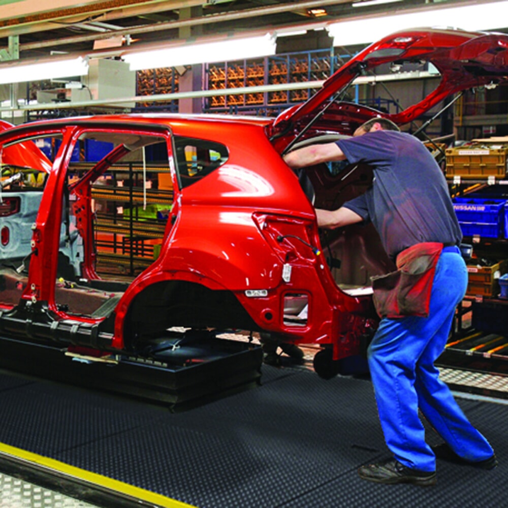 N° de l'image du produit 5 : Tapis anti-fatigue SkywalkerHD™ Nitrile, l × L 910 × 910 mm, noir
