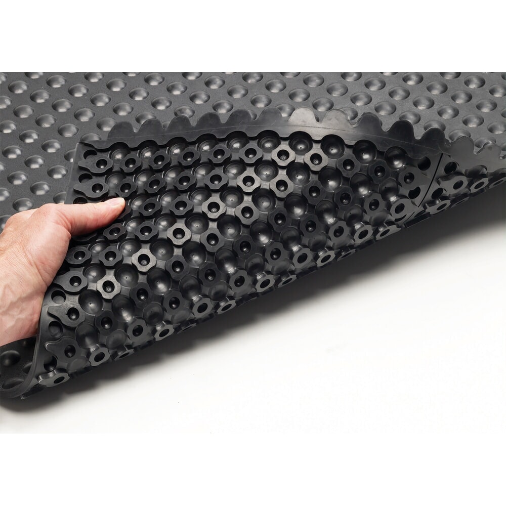 N° de l'image du produit 4 : Tapis anti-fatigue SkywalkerHD™ Nitrile, l × L 910 × 910 mm, noir