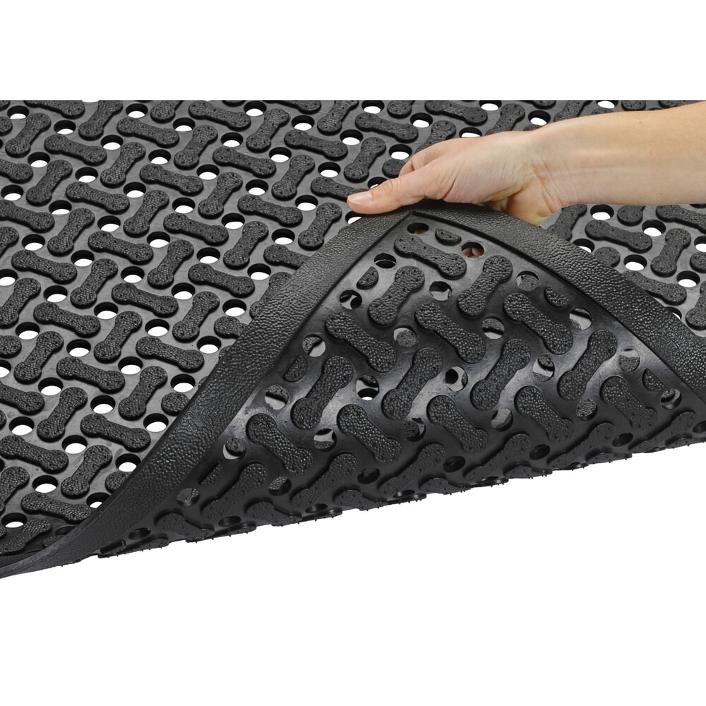 N° de l'image du produit 2 : Tapis anti-fatigue NoTrax Superflow®, l × L 600 × 900 mm, noir