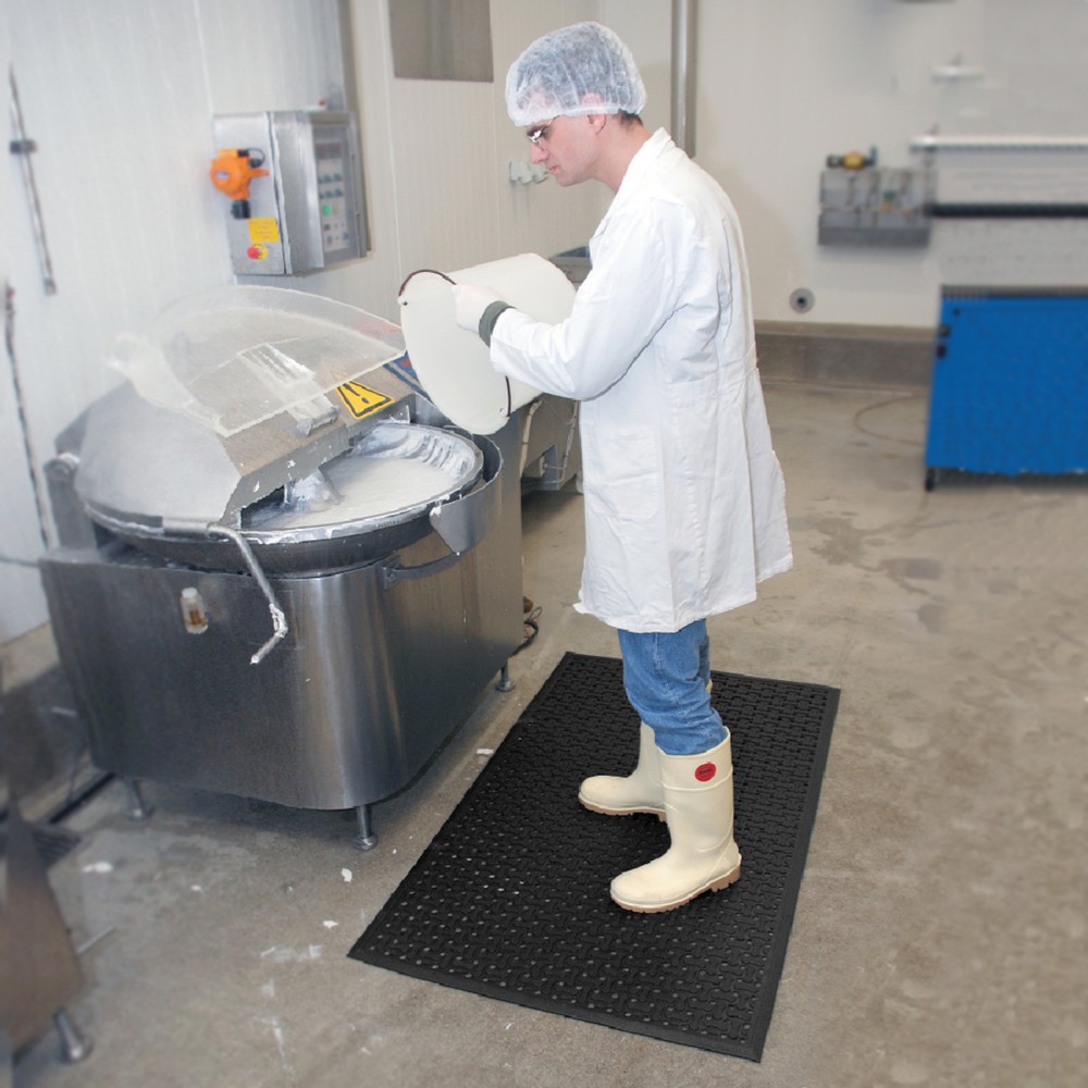 N° de l'image du produit 4 : Tapis anti-fatigue NoTrax Superflow® XT Nitrile, l × L 600 × 900 mm, noir