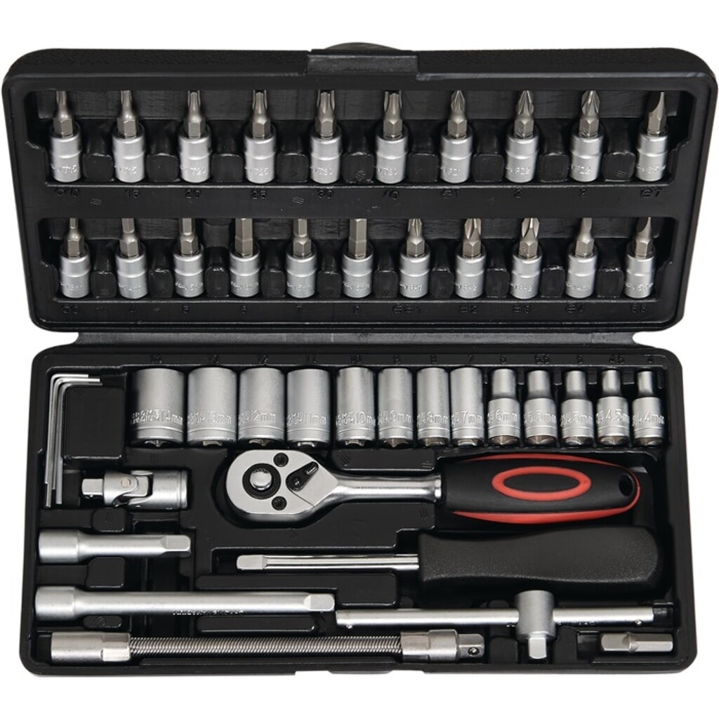 NOW Steckschlüsselsatz 45-tlg.1/4 Zoll SW 4-14mm Z.72 6KT Produktabbildung: NOW Steckschlüsselsatz 45-tlg.1/4 Zoll SW 4-14mm Z.72 6KT