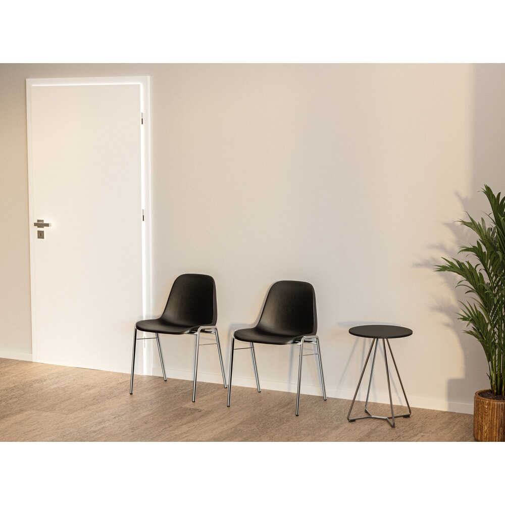 Produktabbildung Nr. 2: Nowy Styl Besucherstuhl Beta, Kunststoff-Sitz, 4-Fuß-Gestell, schwarz