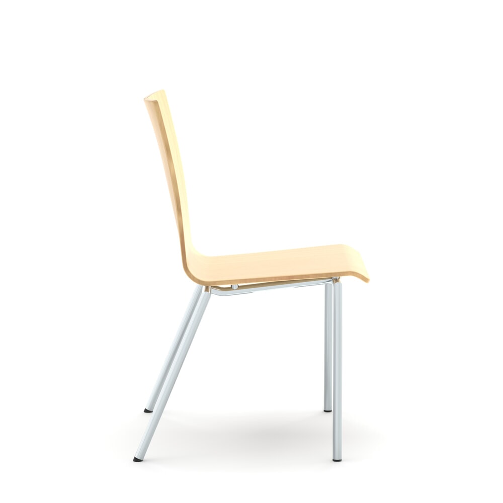 Produktabbildung Nr. 3: Nowy Styl Besucherstuhl Cadeira, Holzschale, 4-Fuß-Gestell, Buche Beech