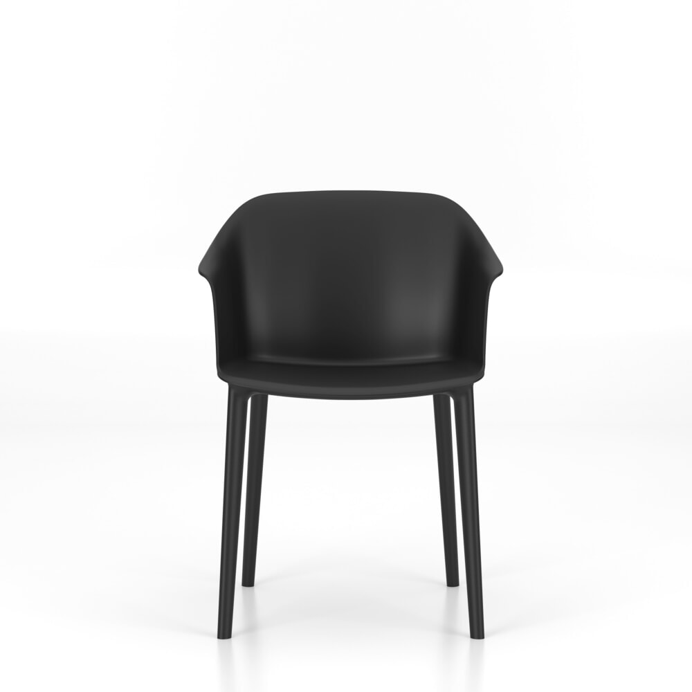 Produktabbildung Nr. 2: Nowy Styl Besucherstuhl Inta, Kunststoff-Sitz, 4-Fuß-Gestell, integrierte Armlehnen, schwarz