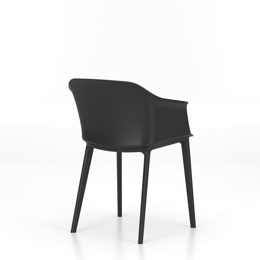 Produktabbildung Nr. 4: Nowy Styl Besucherstuhl Inta, Kunststoff-Sitz, 4-Fuß-Gestell, integrierte Armlehnen, schwarz