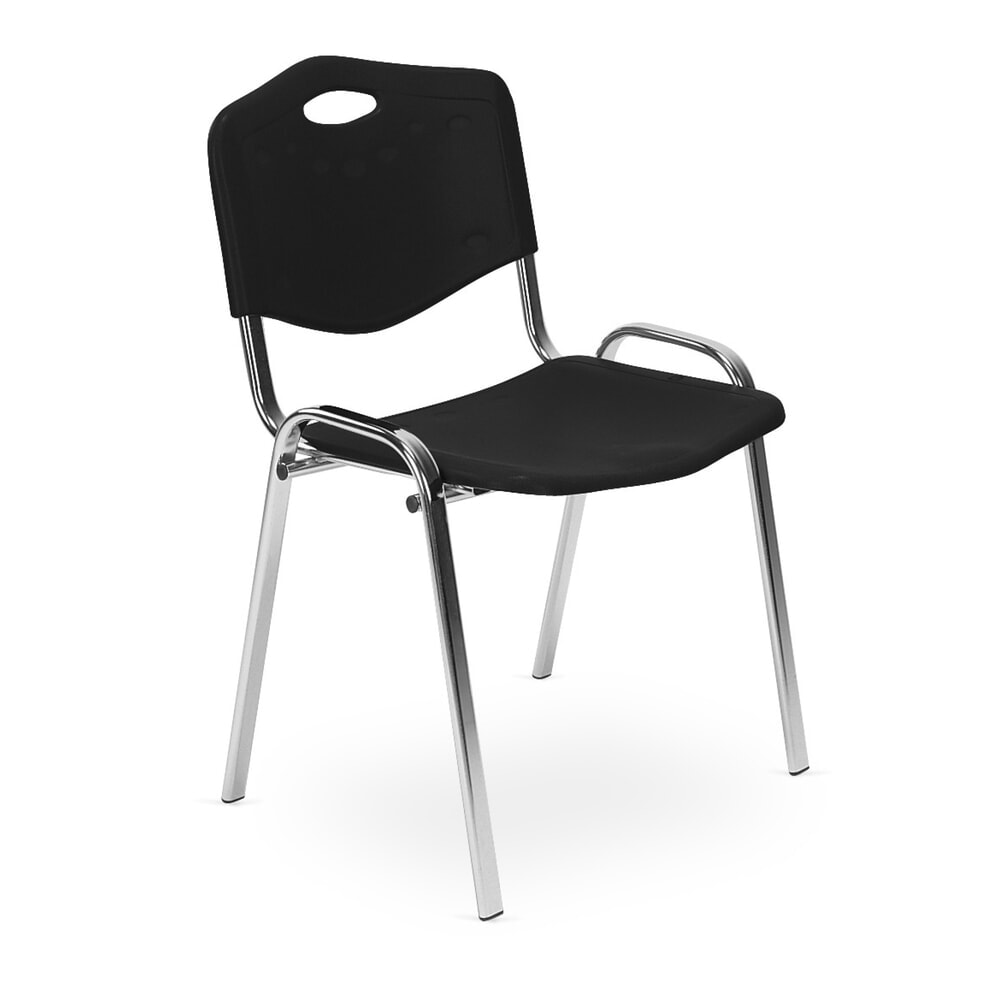 Produktabbildung: Nowy Styl Besucherstuhl Iso, 4-Fuß-Gestell, Kunststoff-Sitz, Kunststoff-Rücklehne, schwarz
