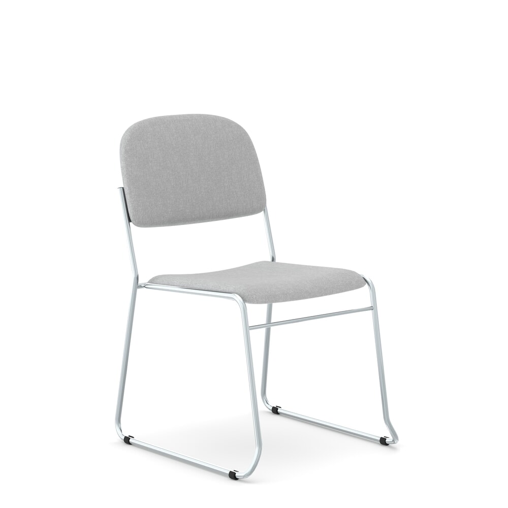 Produktabbildung: Nowy Styl Besucherstuhl Vesta, 4-Fuß-Gestell, Polster-Sitz, hellgrau