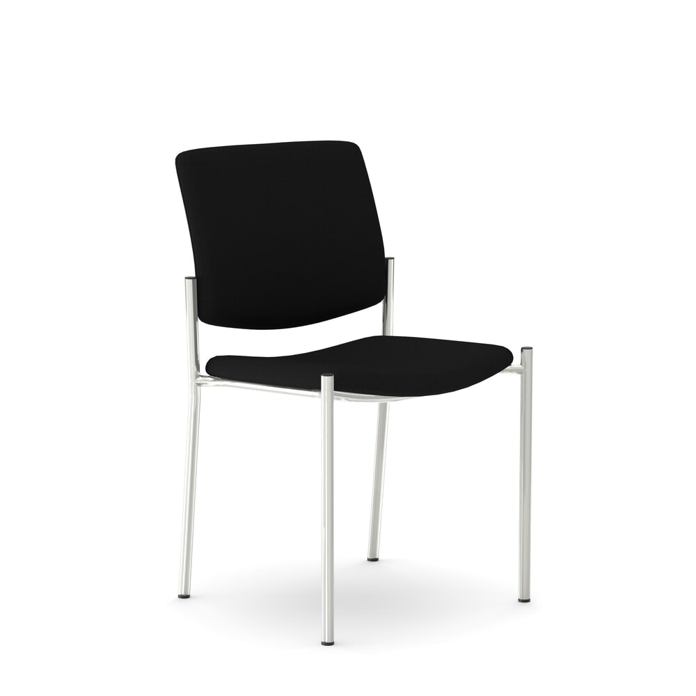 Produktabbildung: Nowy Styl Besucherstuhl Zen, Polster-Sitz, 4-Fuß-Gestell, ohne Armlehnen, schwarz