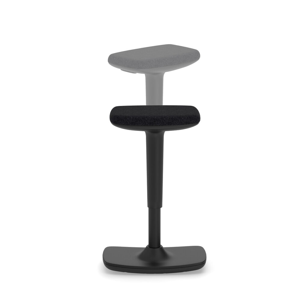 Nowy Styl Bürohocker Timmi, höhenverstellbar, Polster-Sitz, schwarz Produktabbildung Nr. 3: Nowy Styl Bürohocker Timmi, höhenverstellbar, Polster-Sitz, schwarz