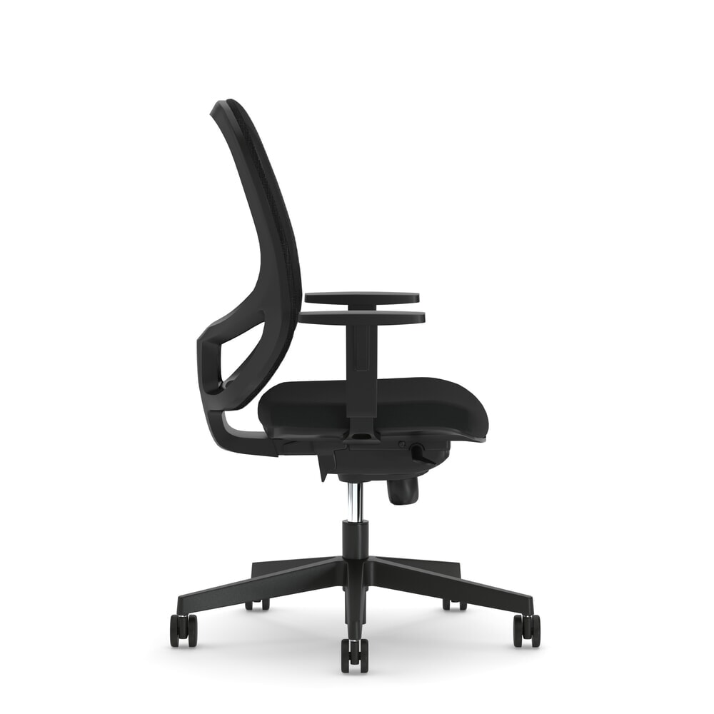 Produktabbildung Nr. 2: Nowy Styl Bürostuhl Eggy, höhenverstellbare Armlehen, Netz-Rückenlehne, Lordosenstütze, schwarz