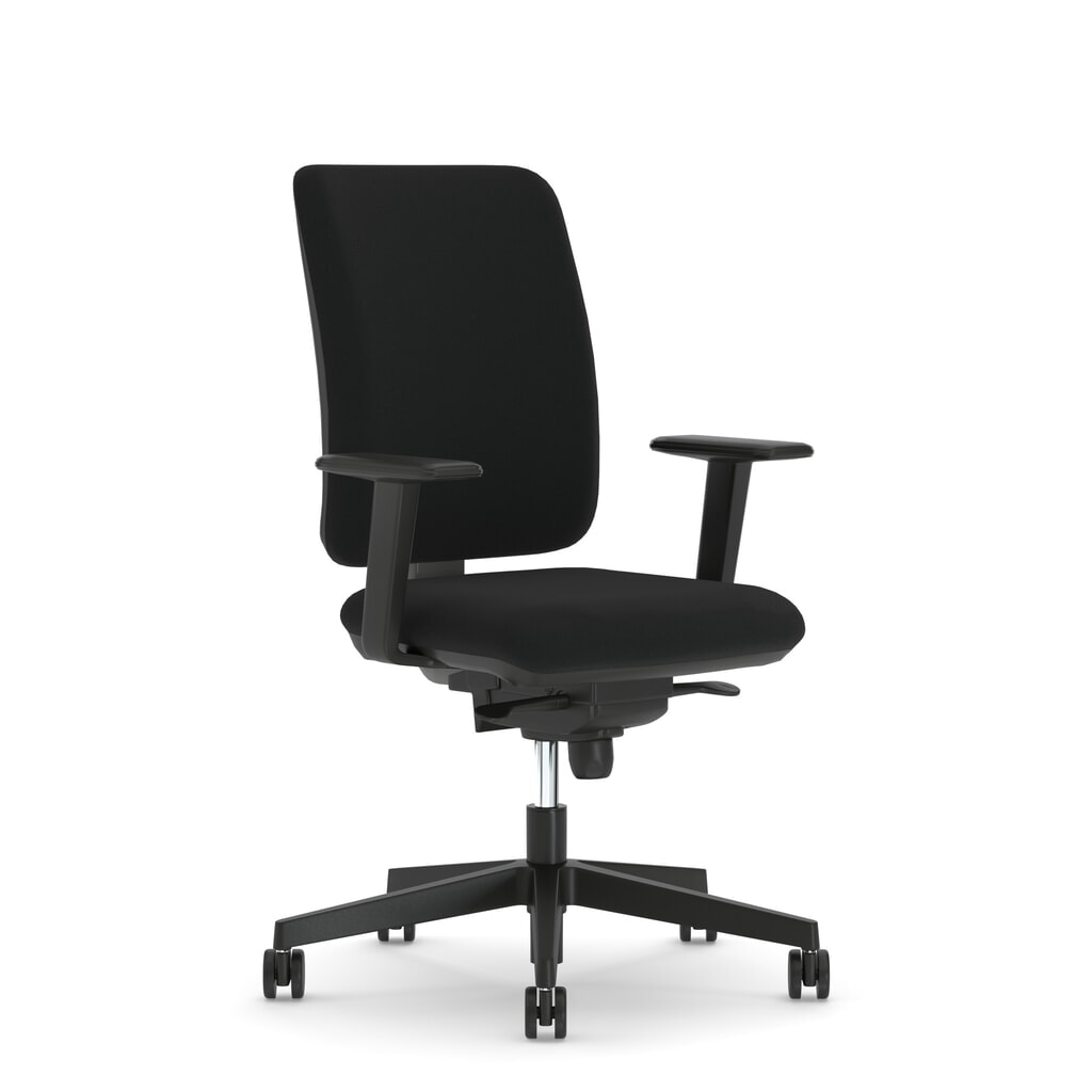 Nowy Styl Bürostuhl Garta, feste Armlehnen, Polster-Rückenlehne, schwarz Produktabbildung: Nowy Styl Bürostuhl Garta, feste Armlehnen, Polster-Rückenlehne, schwarz