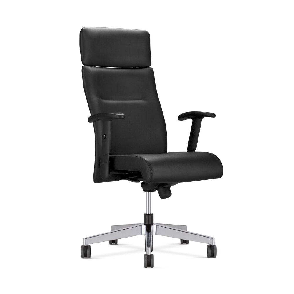 Produktabbildung Nr. 1: Nowy Styl Bürostuhl Neo-Lux, höhenverstellbare Armlehne, Polster-Rückenlehne, Kopfstütze, Leder, schwarz