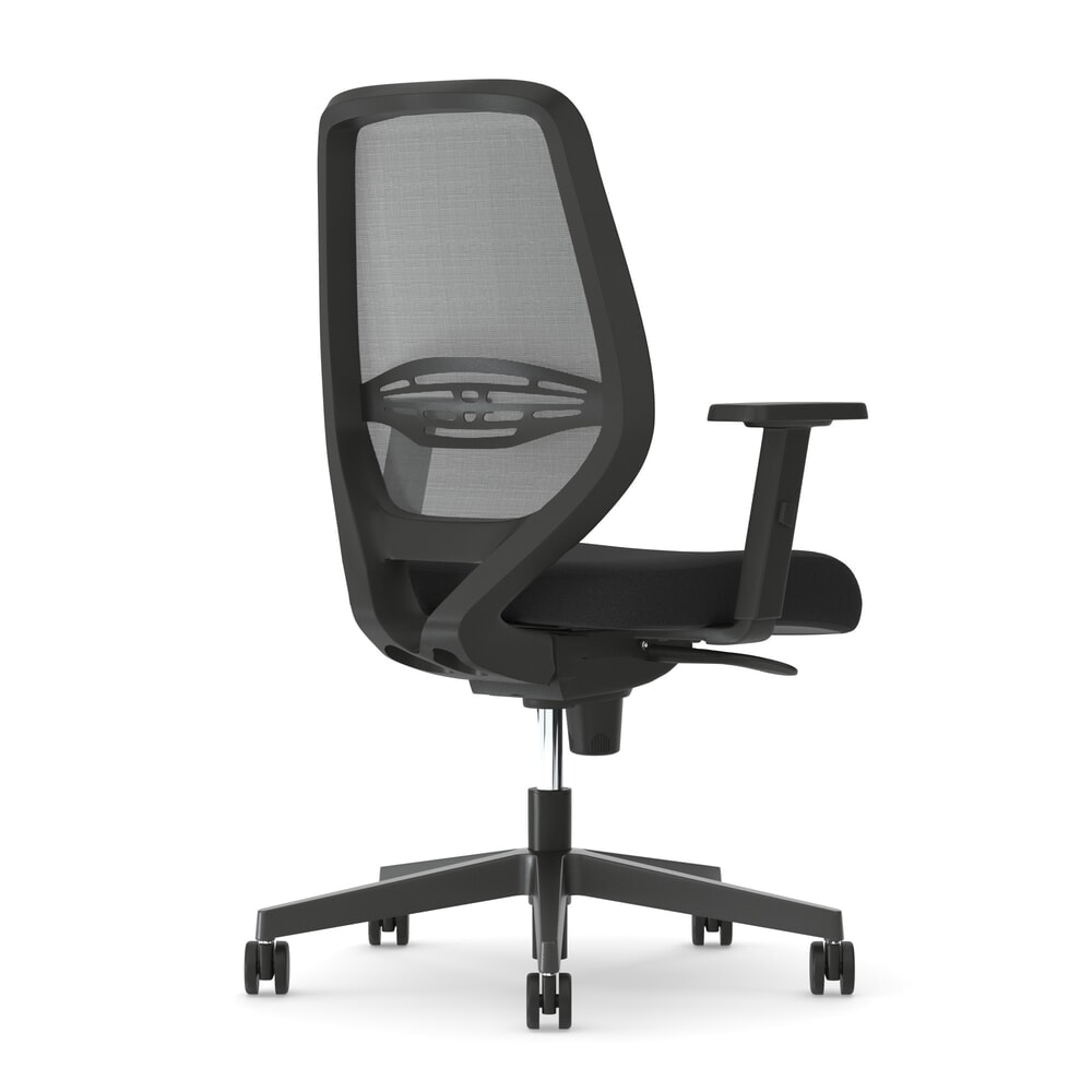 Produktabbildung Nr. 3: Nowy Styl Bürostuhl Neos, höhenverstellbare Armlehne, Netz-Rückenlehne, Lordosenstütze, schwarz