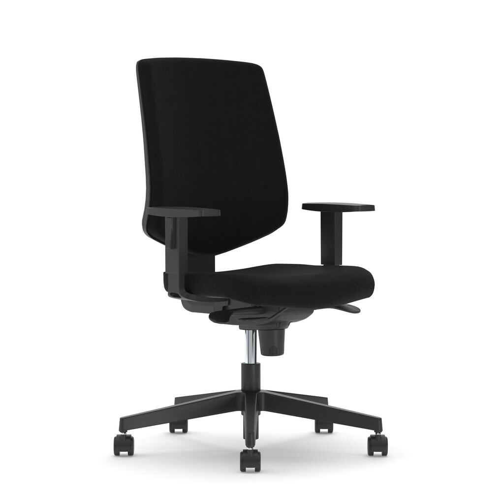 Produktabbildung: Nowy Styl Bürostuhl Nexter, sitztiefenverstellbar, 2D-Armlehnen, Polster-Rückenlehne, schwarz
