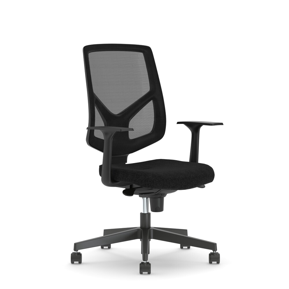 Produktabbildung Nr. 1: Nowy Styl Bürostuhl Nexter, sitztiefenverstellbar, feste Armlehnen, Netz-Rückenlehne, schwarz
