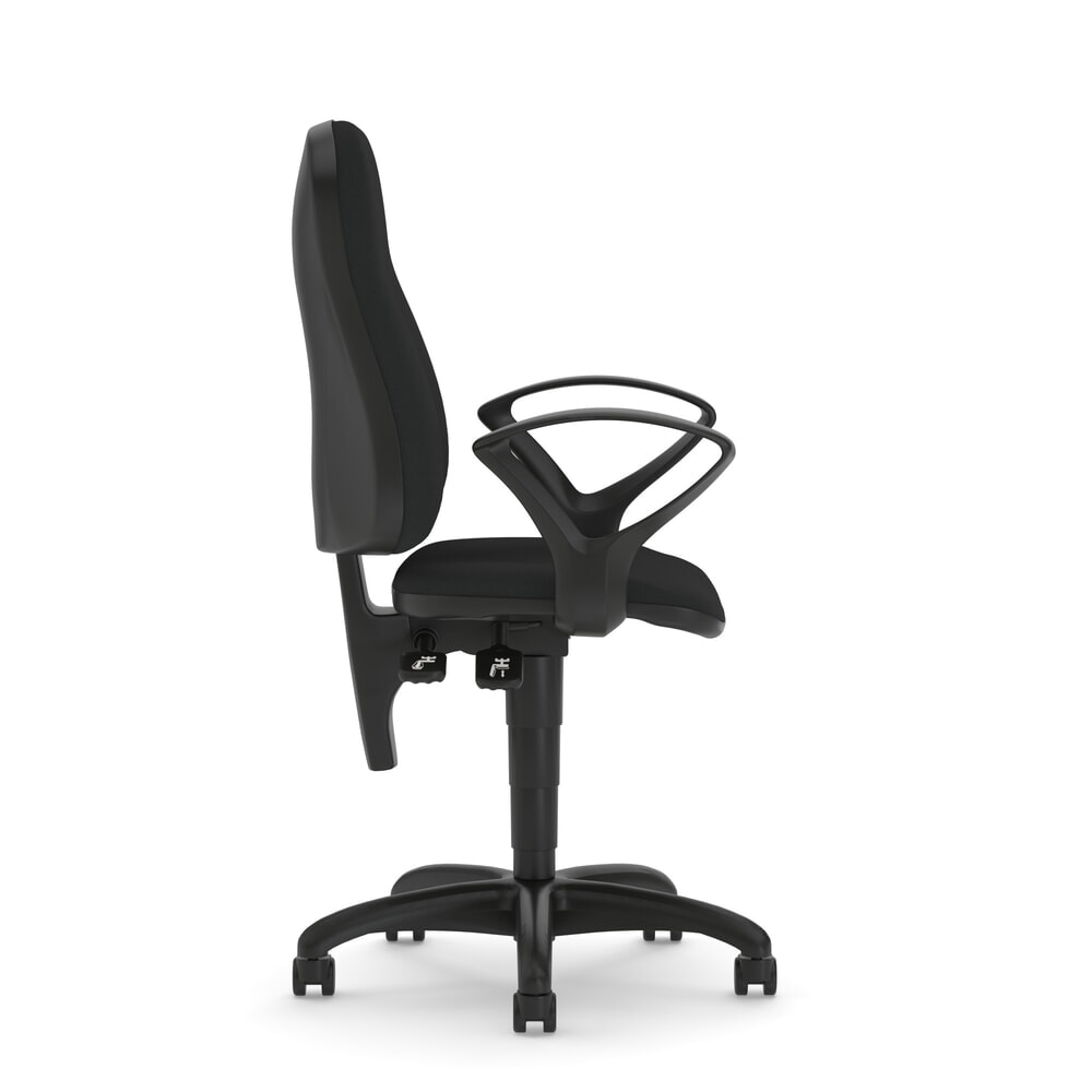 Produktabbildung Nr. 3: Nowy Styl Bürostuhl Punkt, ovale Armlehnen, Polster-Rückenlehne, schwarz