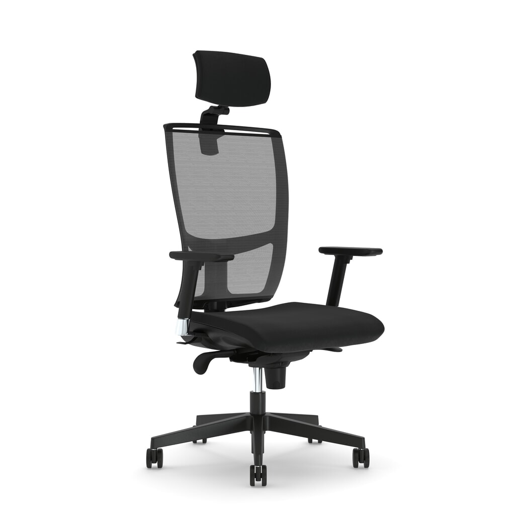 Nowy Styl Bürostuhl Z-Body, 3D-Armlehnen, Netz-Rückenlehne, Kopfstütze, schwarz Produktabbildung: Nowy Styl Bürostuhl Z-Body, 3D-Armlehnen, Netz-Rückenlehne, Kopfstütze, schwarz