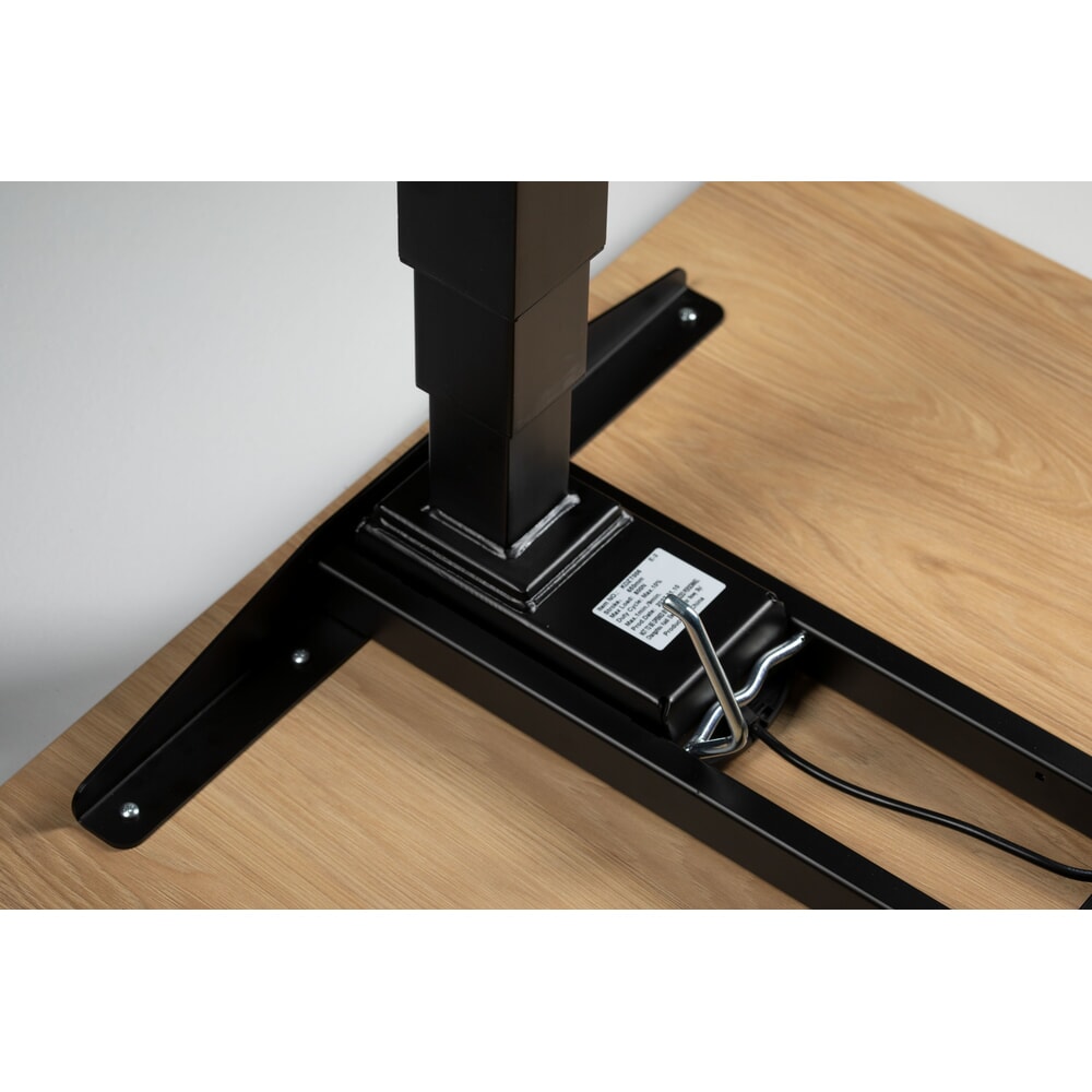 Produktabbildung Nr. 3: Nowy Styl elektrisch höhenverstellbarer Schreibtisch (655 - 1.305 mm), eUP 3S Pro mit Schnellverschlusssystem, BxT 1800 x  800 mm, ahorn, weißaluminium