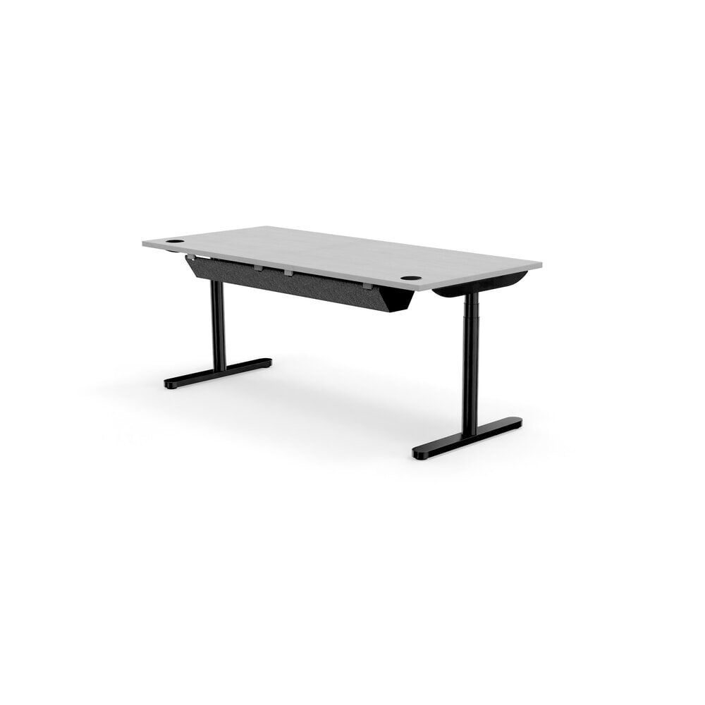 Produktabbildung Nr. 3: Nowy Styl elektrisch höhenverstellbarer Schreibtisch (640 - 1.300 mm), PW 2.0, BxT 2000 x  800 mm, ahorn, tiefschwarz