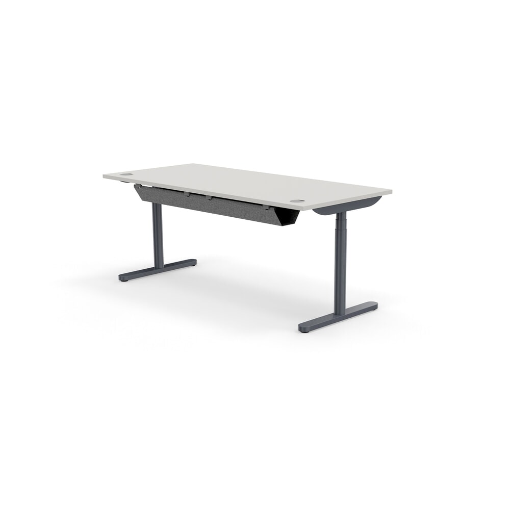 Produktabbildung Nr. 2: Nowy Styl elektrisch höhenverstellbarer Schreibtisch (640 - 1.300 mm), PW 2.0, BxT 2000 x  800 mm, lichtgrau, tiefschwarz