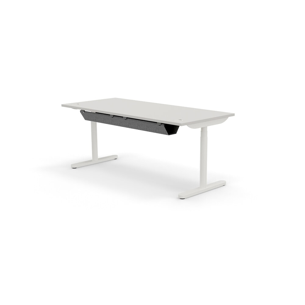 Produktabbildung Nr. 3: Nowy Styl elektrisch höhenverstellbarer Schreibtisch (640 - 1.300 mm), PW 2.0, BxT 2000 x  800 mm, lichtgrau, verkehrsweiß