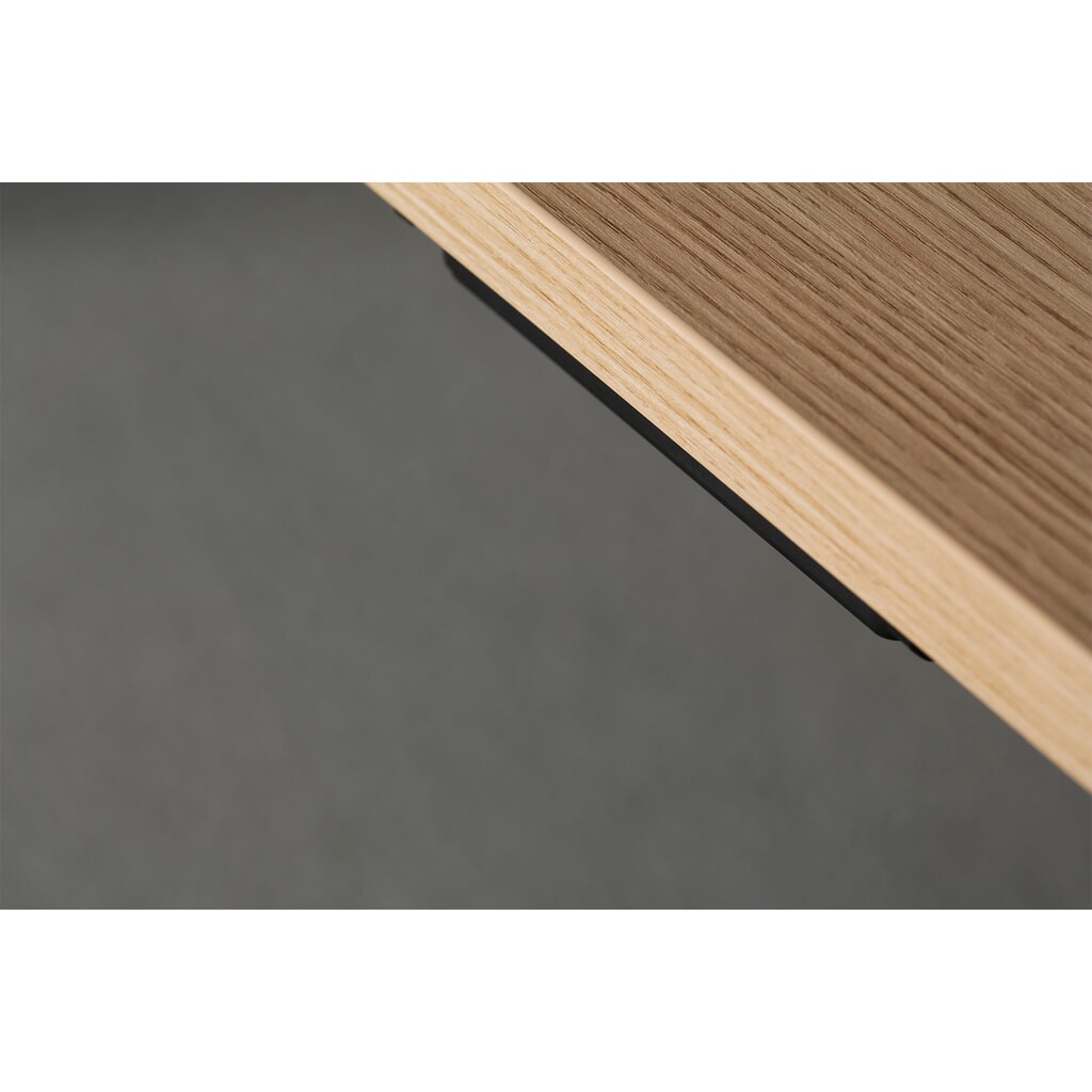 Nowy Styl elektrisch höhenverstellbarer Schreibtisch (640 - 1.300 mm), PW 2.0, BxT 1600 x 800, ahorn, tiefschwarz Produktabbildung Nr. 4: Nowy Styl elektrisch höhenverstellbarer Schreibtisch (640 - 1.300 mm), PW 2.0, BxT 1600 x 800, ahorn, tiefschwarz