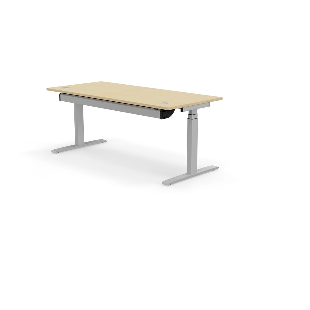 Produktabbildung Nr. 6: Nowy Styl elektrisch höhenverstellbarer Schreibtisch (640 - 1.300 mm), XIO 2.0, BxT 1600 x  800 mm, ahorn, weißaluminium