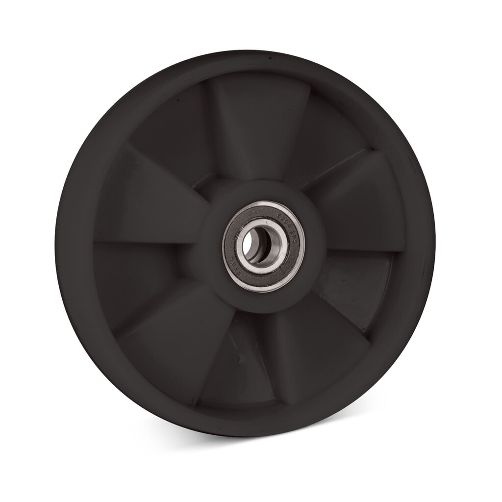 Nylon-Lenkrad für Handhubwagen Ameise® Typ BF, Bj. bis '08, Ø 200 mm Produktabbildung: Nylon-Lenkrad für Handhubwagen Ameise® Typ BF, Bj. bis '08, Ø 200 mm