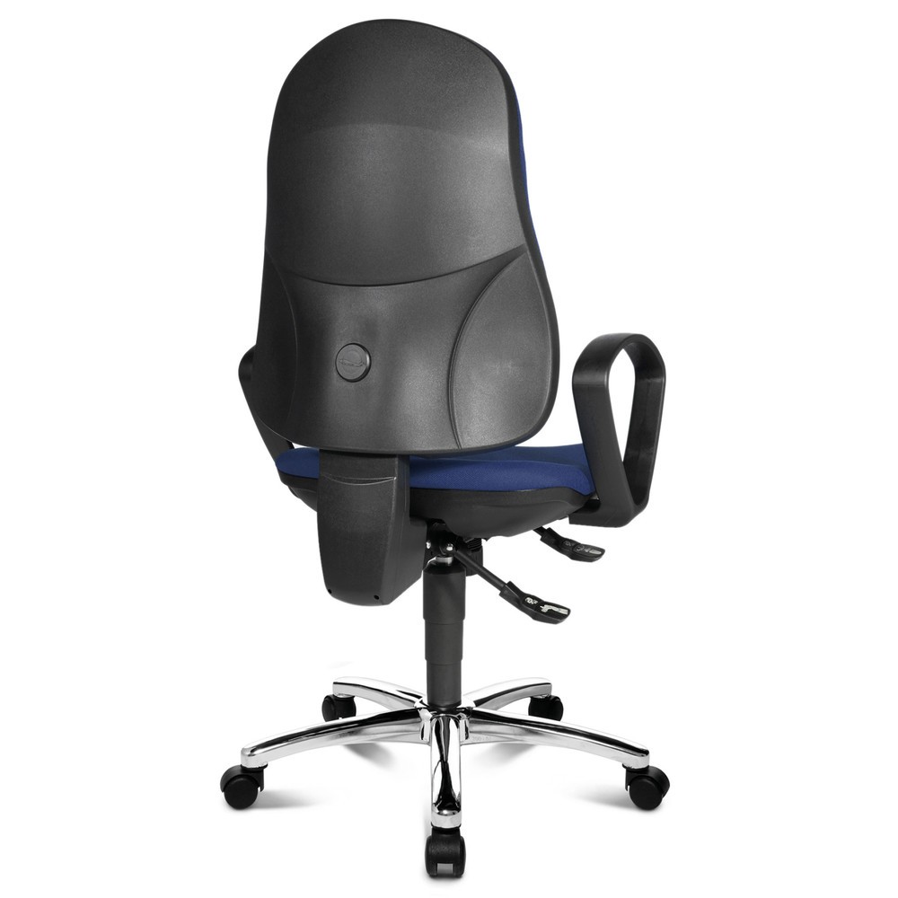 Zdjęcie produktu nr 3: Obrotowe krzesło biurowe Topstar® Syncro-Steel II, oparcie tapicerowane, niebieskie
